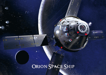3D-Postkarte ORION SPACE SHIP