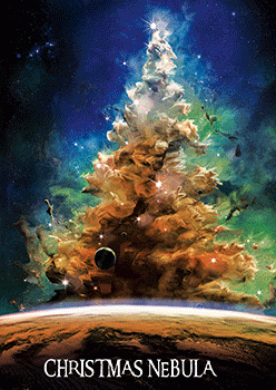 3D-Karte Christmas Nebula