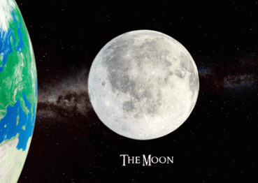 3D-Postkarte THE MOON (Mond)