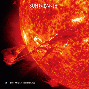 3D-SquareCard SUN AND EARTH