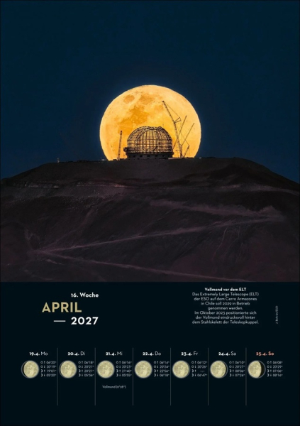 Wandkalender KOSMOS-Himmelsjahr 2027