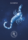 Wechselbildpostkarte SCORPIO (Sternbild SKORPION)